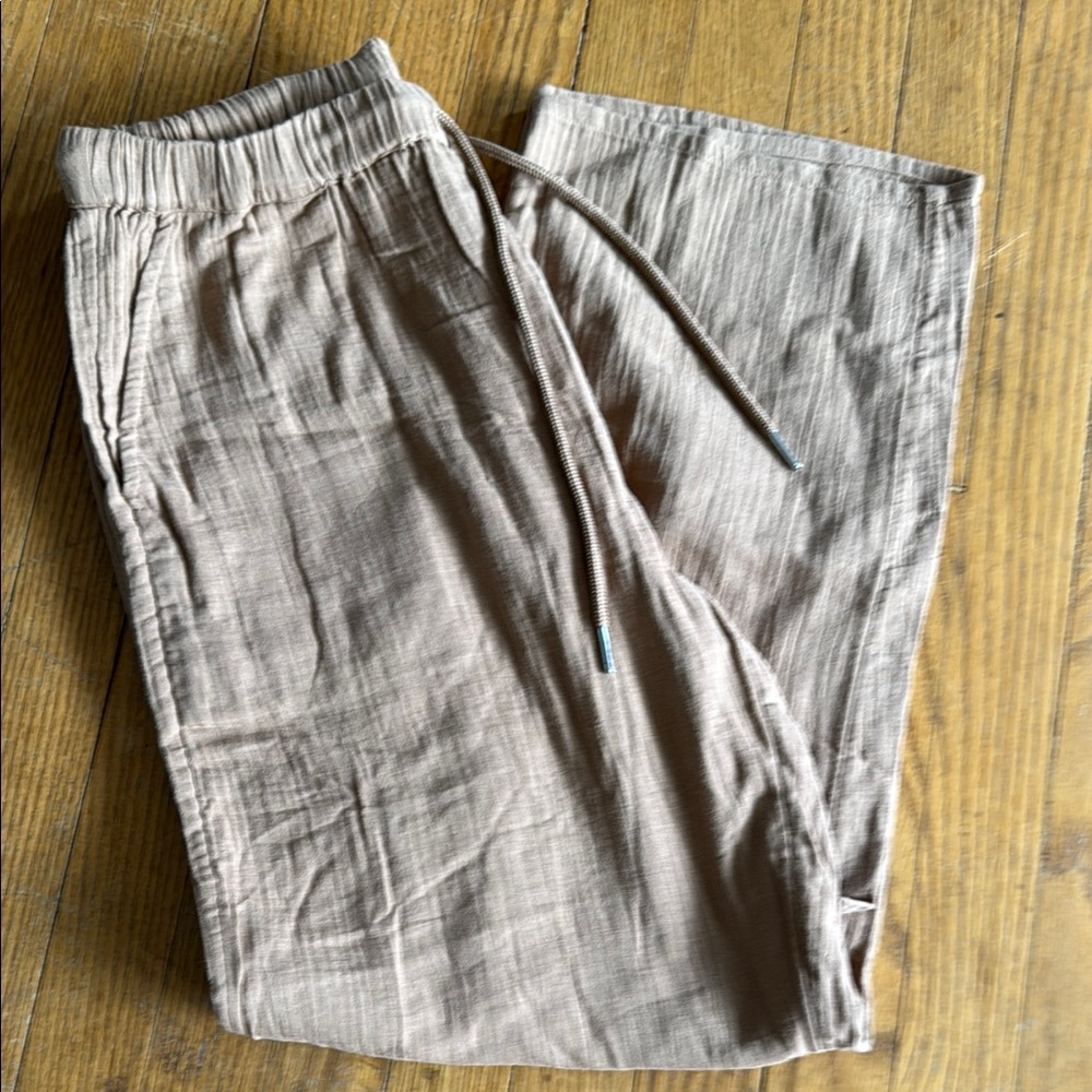 Quince Linen Light Brown Pants
